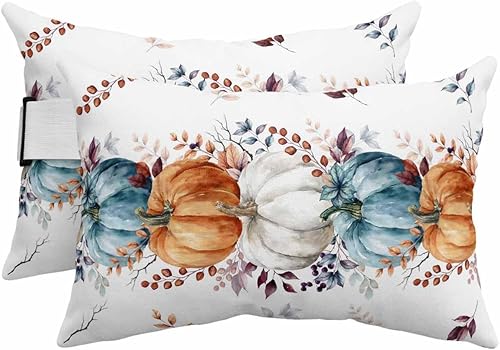 Chaise Lounge - Fundas de almohada para reposacabezas y reposacabezas, funda de almohada lumbar de otoño para exteriores, impermeable, para piscina,