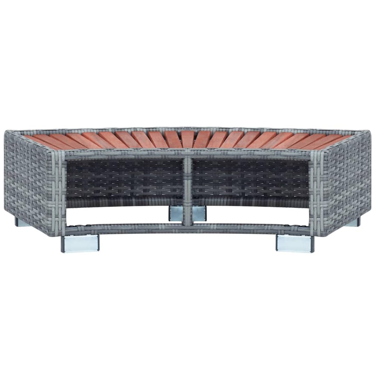 Escalón de spa gris de poliratán 92 x 45 x 25 cm, escalones para bañera de hidromasaje y spa al aire libre, uso universal, antideslizante, accesorios para bañera de hidromasaje, escalones