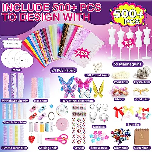 Loiion-500Pcs-Fashion-Design-Kit-for-Girls-DIY-Arts-Crafts-Kit-for-Girls-Learning-Toys-Doll-Clothes-Making-Sewing-kit-for-Kids-Creative-Birthday-Gift-Crafts-Toys-for-Girls-Ages-8-9-10-11-12 Loiion-500Pcs-Fashion-Design-Kit-for-Girls-DIY-Arts-Crafts-Kit-for-Girls-Learning-Toys-Doll-Clothes-Making-Sewing-kit-for-Kids-Creative-Birthday-Gift-Crafts-Toys-for-Girls-Ages-8-9-10-11-12