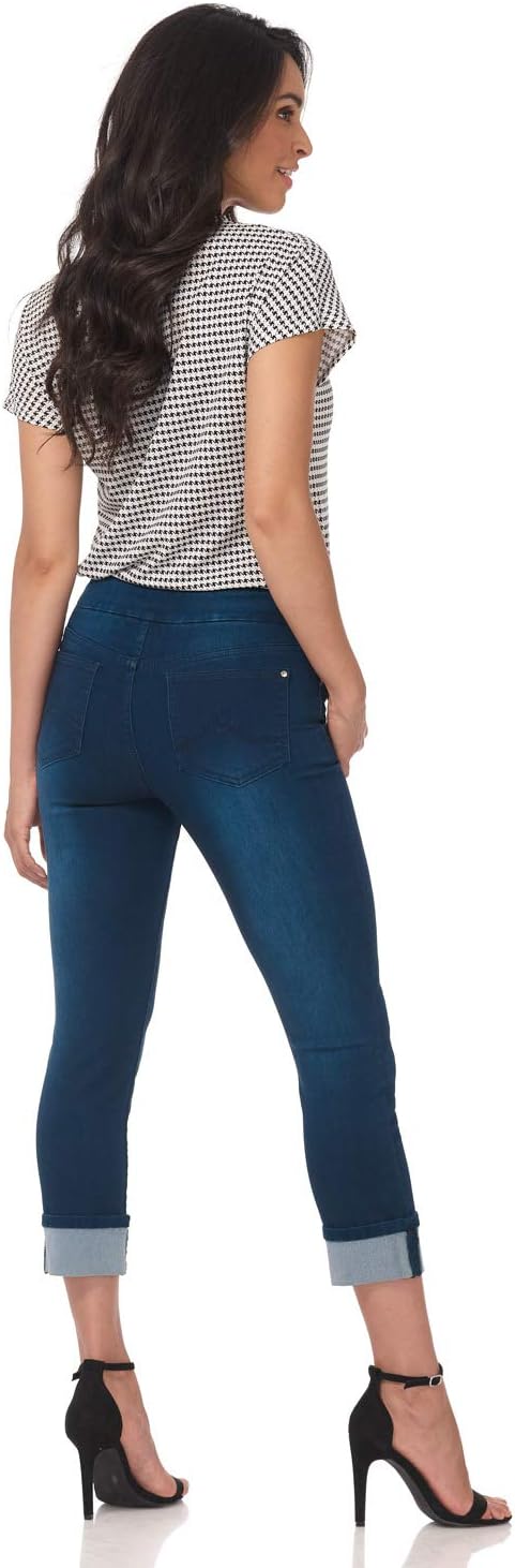 Rekucci Secret Figure Denim Women's Pull-On Slim Fit Cropped 4 Season Jean - Image 3