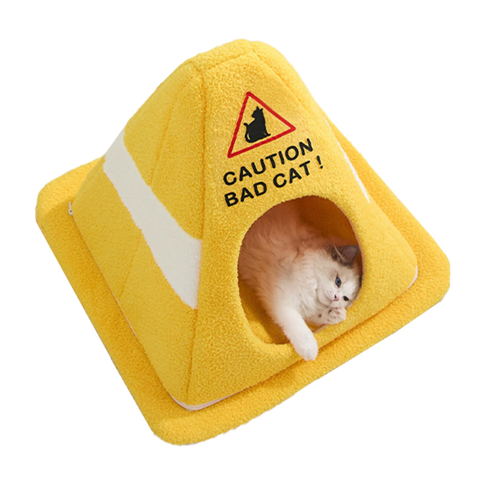 Panier pour chat chauffant et apaisant en forme de barrage