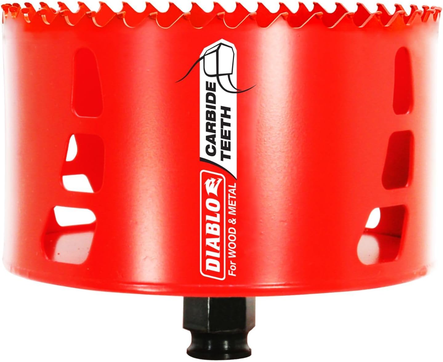 Diablo Carbide Teeth Hole Saw - Ideal for Cutting Wood, Metal, and Plastic with Precision and Durability - 4-1/2" Diameter, 2-3/8" Length - DHS4500CT