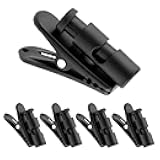 5pcs Headphone Cable Clip, Black Headset Cord Clamps Clothing Shirt Clips Earphone Wire Accessories for Headphones Wire