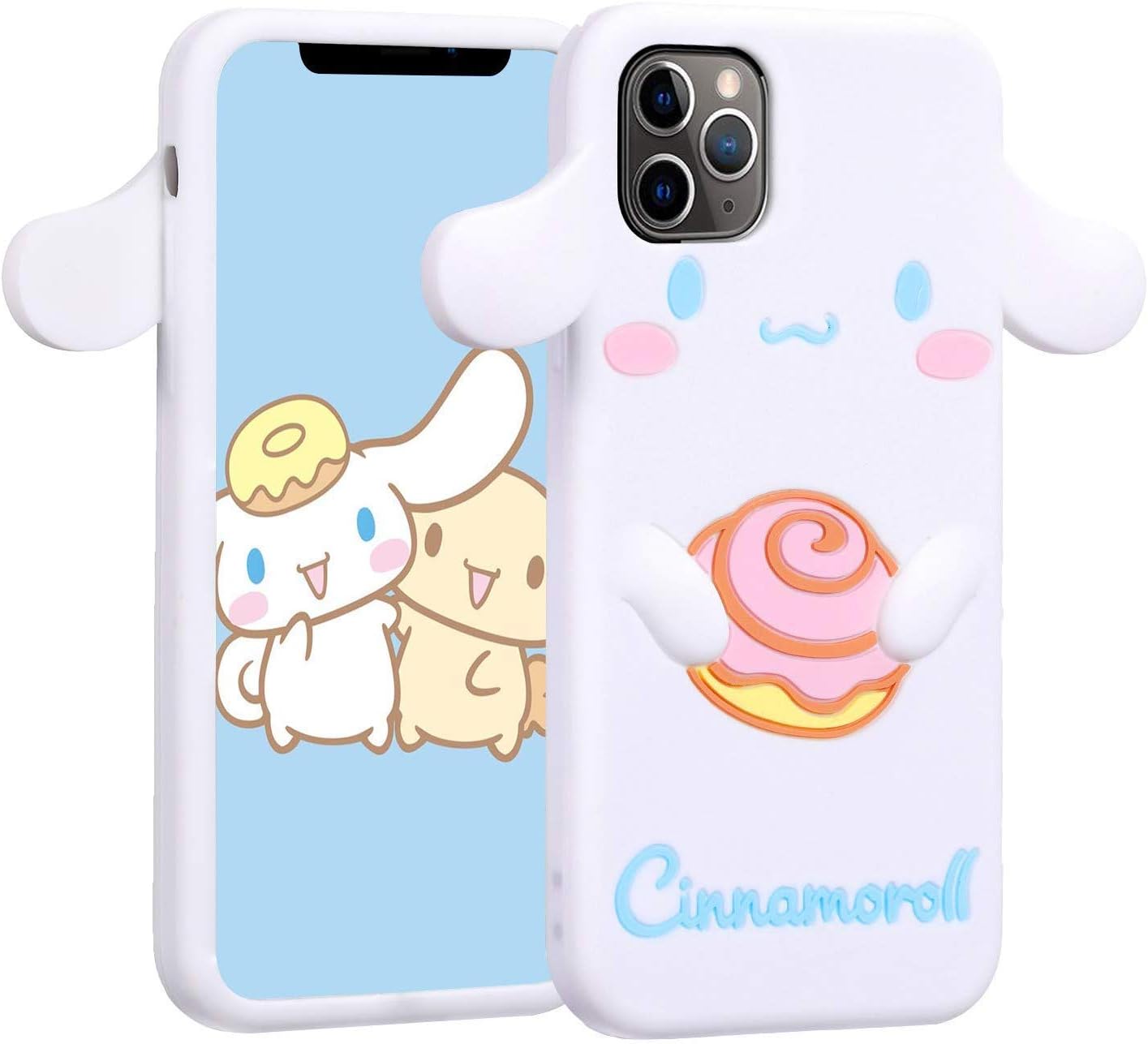 Allsky Case for iPhone 11 6.1"Cartoon Soft Silicone Cute 3D Fun Cool Cover,Kawaii Unique Funny Kids Girls Teens Animal Character Rubber Skin Shell Shockproof Funny Chic Cases for iPhone11 Cinnamoroll