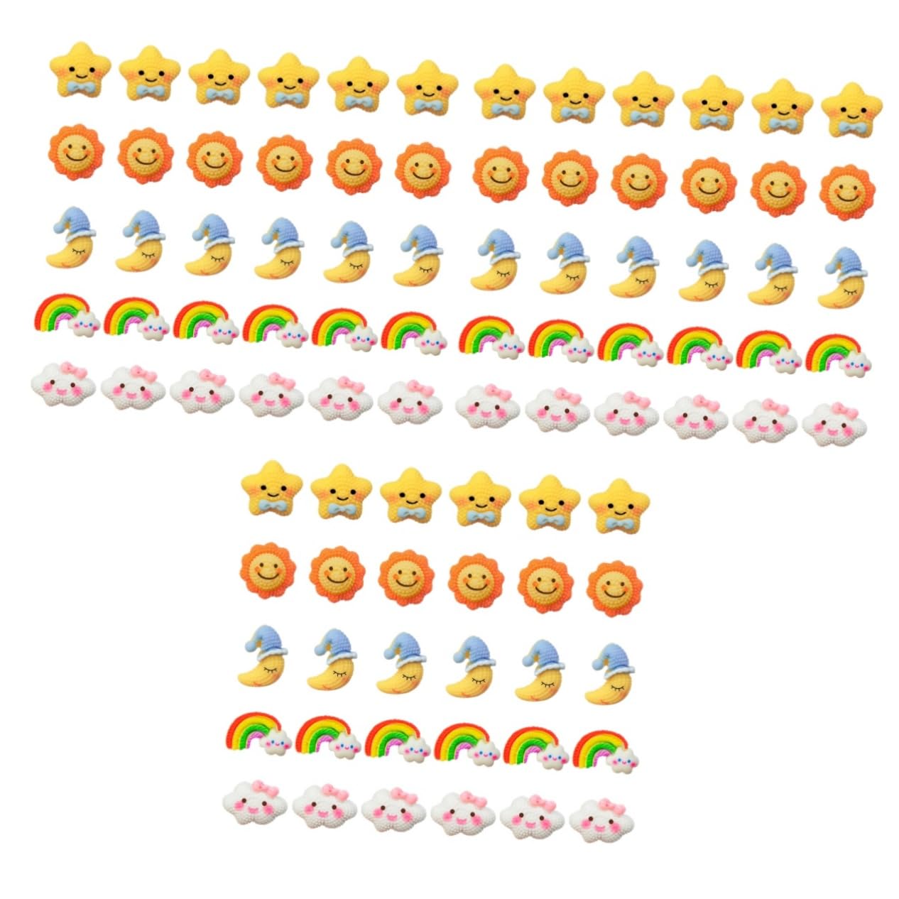 HOMSFOU 3 Sätze Dekorative Pinnnadeln Form Von Sonne Mond Sternen Und Niedliche Pushpins Für Fotos Pinnwände Und Korktafeln Für Büro Und Zuhause 30 Stück * 3