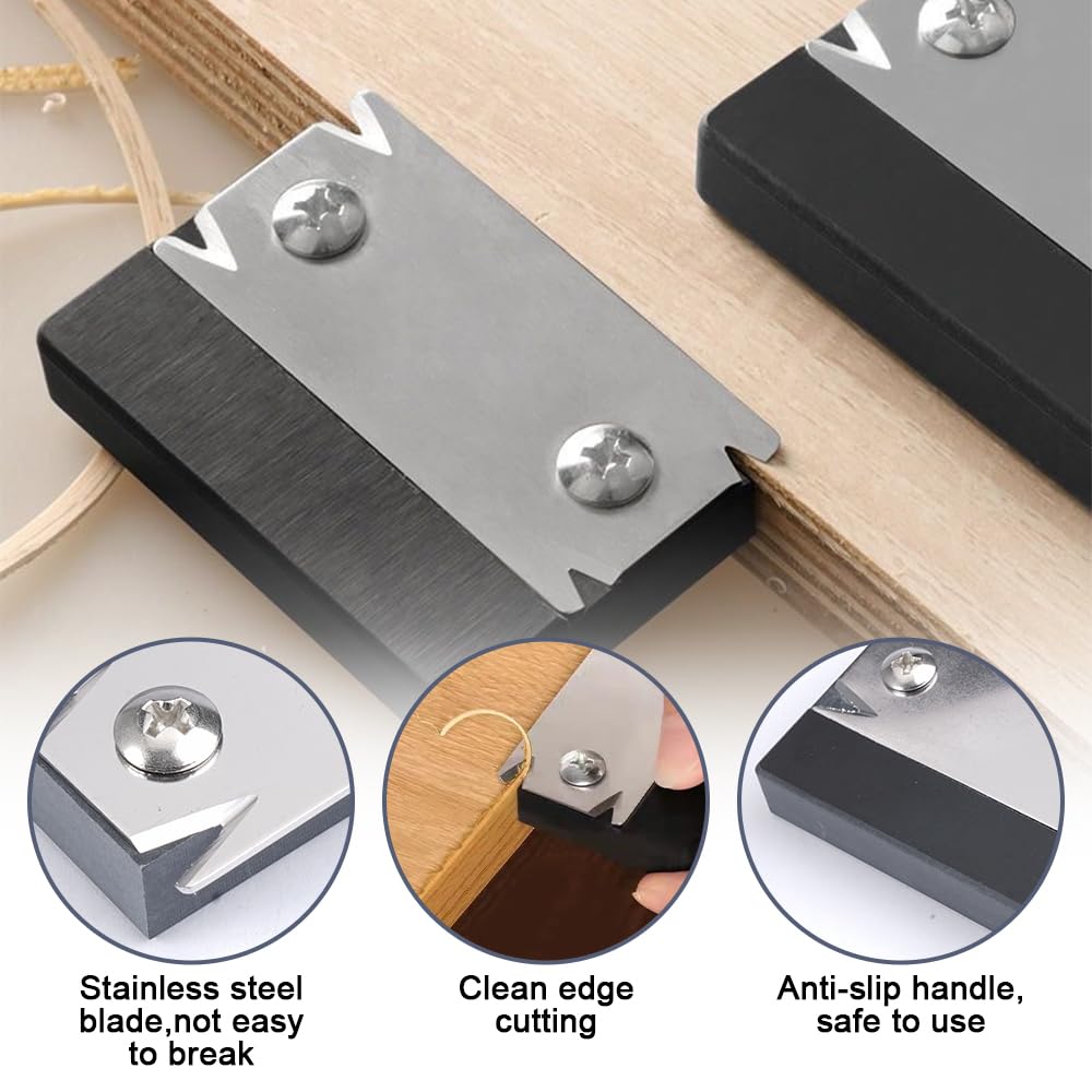 Recortadora de Bordes para Carpintería con 1 Hoja de Repuesto, Cortador Manual de Bandas para Madera PVC ABS