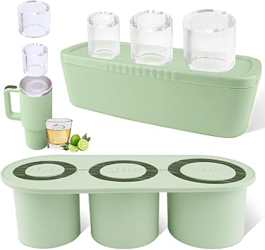 WUJUN Ice Cube Tray for Stanley Cup Green 30Oz Tumbler