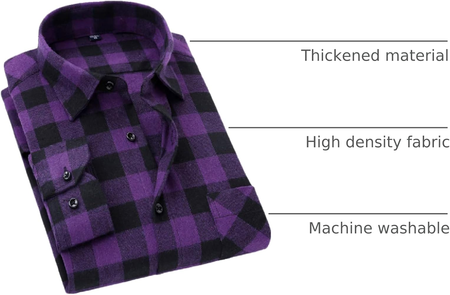 トップス ANGLAN Huge Check Work Shirt - Purple RT-
