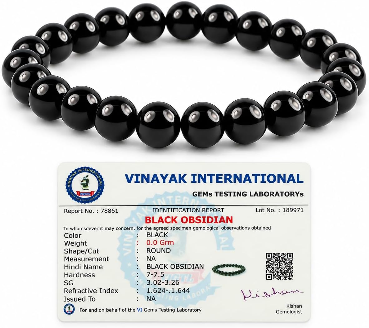 Reiki Crystal Products Certified Natural Crystal Stone 8 mm Round Beads Bracelet for Men and Women | Reiki Charged Gemstone Bracelets | Multiple Stone Variants Available