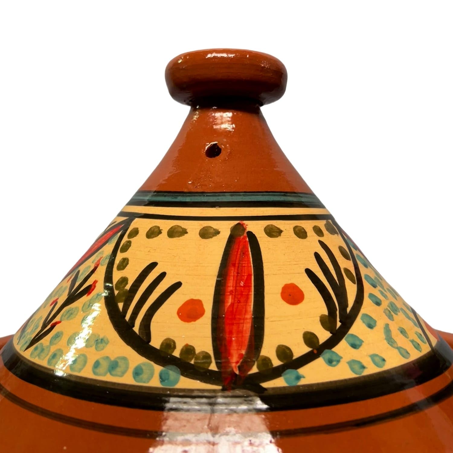 Tajine XL 35 cm in Terracotta Dipinta a Mano – Pentola Tradizionale Marocchina/Tunisina + Ebook Gratuito 2611251348