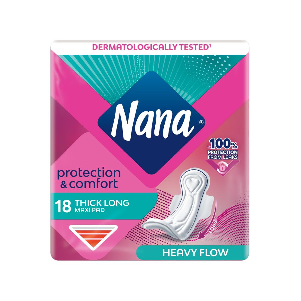 Nana Maxi Normal podpaski higieniczne Maxi, 4 sztuki w opakowaniu (4 x 18 sztuk)