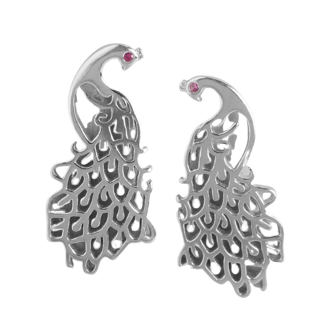 ZAVYA 925 Sterling Silver Cubic Zirconia Double Circle Silver Plating Stud Earrings | | Gift for Women and Girls | With Certificate of Authenticity and 925 Hallmark (B0C7KQ79H5) Amazon Price History, Amazon Price Tracker