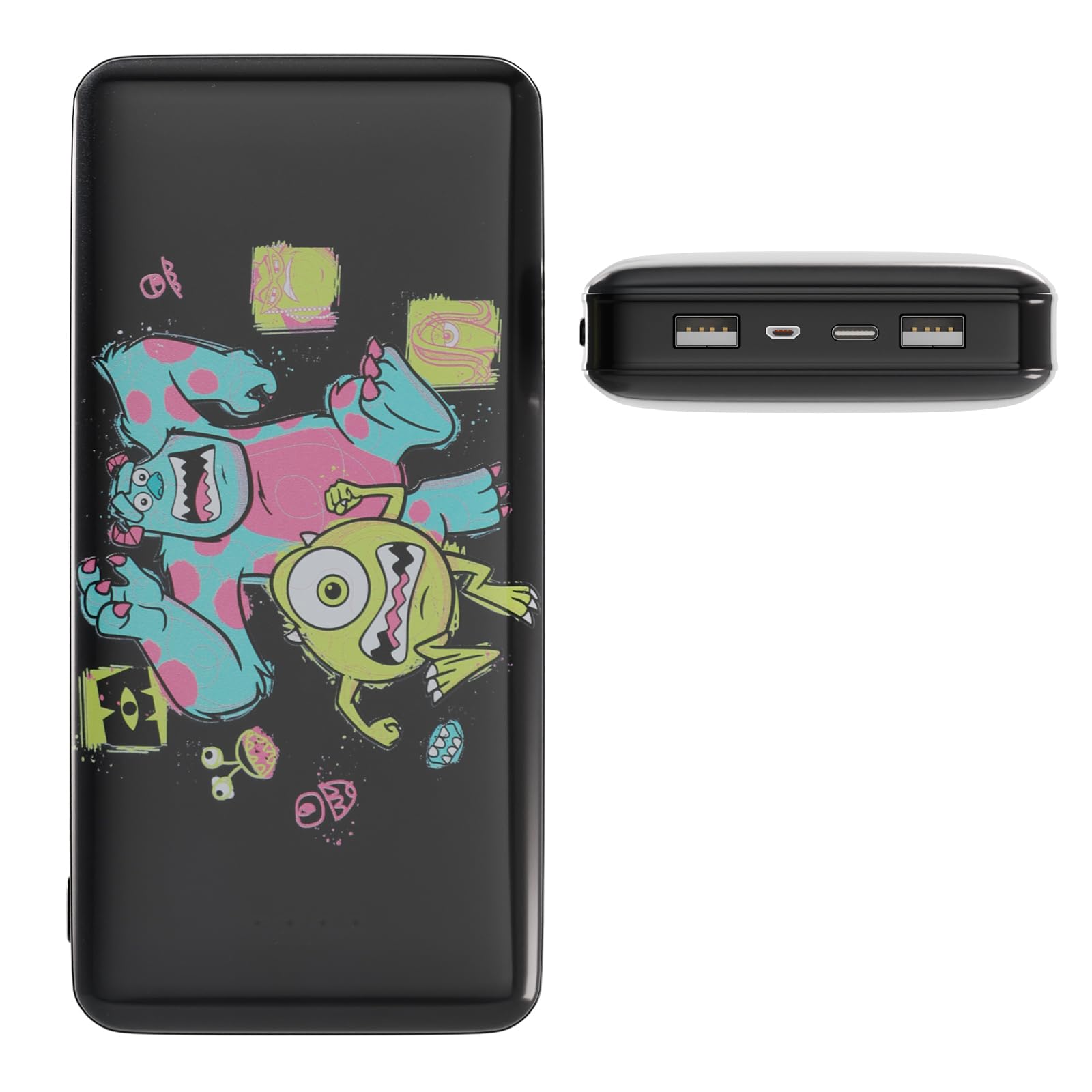 Disney/Pixar's Monster, Inc 10,000Mah Power Bank- Universally Compatible  Portable Phone Charger Battery Pack w/USB Charging Port - Mike and Sully  Gifts for Women, Men, Teens and Kids : Amazon.co.uk: Electronics & Photo