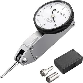 Neoteck 0.0005" Precision Dial Test Indicator Kit with Dovetail Clamps & Case for Machine Setup & Narrow Measurements