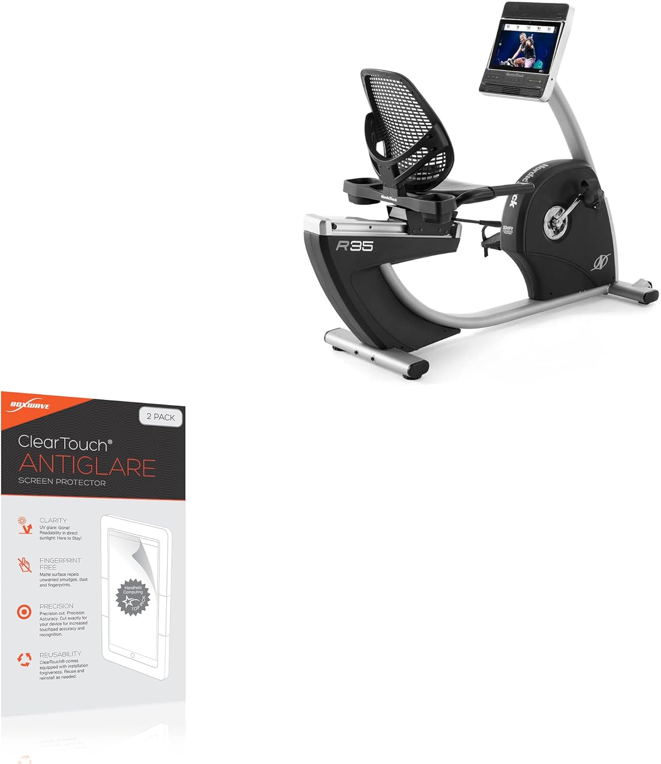 BoxWave Screen Protector Compatible with NordicTrack Commercial R35 NTEX14921 - ClearTouch Anti-Glare (2-Pack), Anti-Fingerprint Matte Film Skin