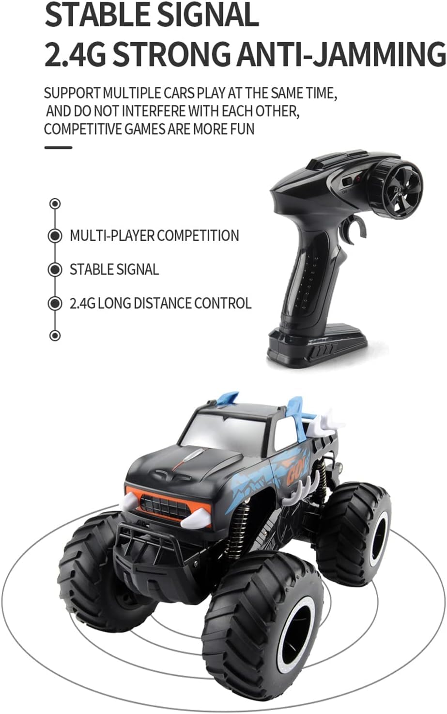 Goolsky D837 Anfibio Coche Teledirigido, Acrobacias Coche 1/16 2.4GHz 4WD 2 en 1 Barco Teledirigido Rotación de 360 Impermeable Todoterreno RC Truck Coches Teledirigidos Para Niños Adulto Regalos Rojo