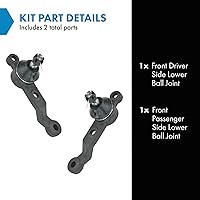 Vista 1073 de TRQ, junta de rótula inferior delantera para el lado del conductor y del acompañante