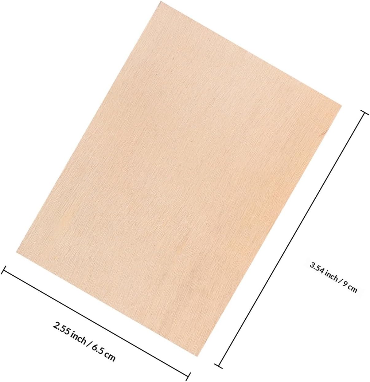 Sewroro 36pcs Unfinished Wood Slices DIY Wooden Cutouts 6.5x9x0.6cm Blank Wood Chips for Crafting and Decor Projects