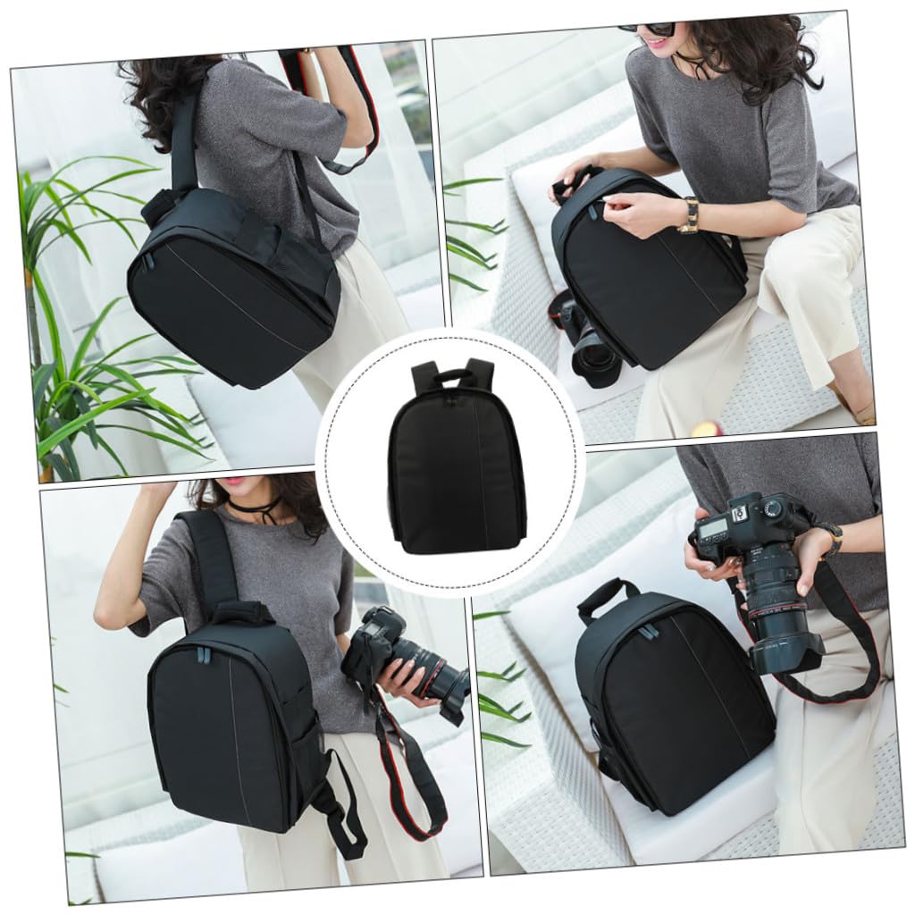 TOPBATHY Zaino per Fotocamera Dslr in Nailon Spazio per Power Bank e Tablet, Borsa Compatta per Uomini e Donne, per Viaggi e Fotografia