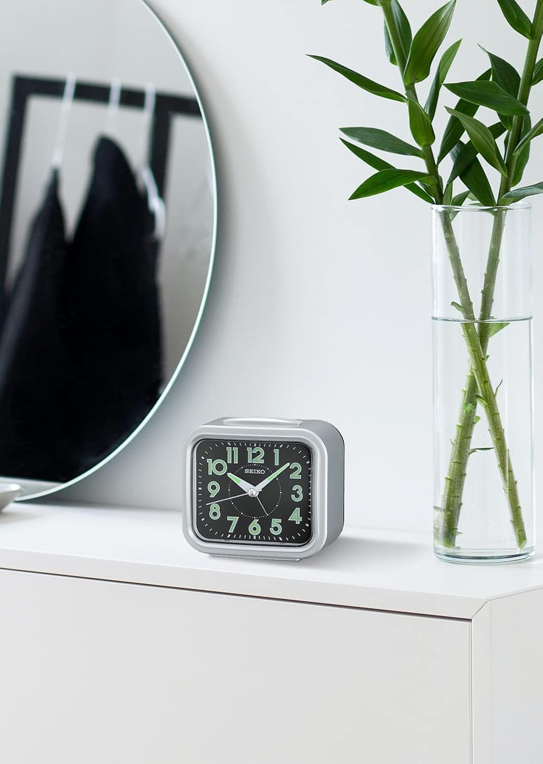 Seiko - Brandclub - SEIKO Nori Bedroom Alarm Clock ,Black
