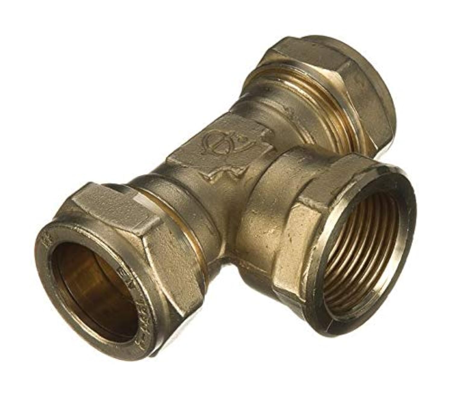 15mm x 15mm x 1/2" Compression Threaded Centre Tee - Bag of 5
