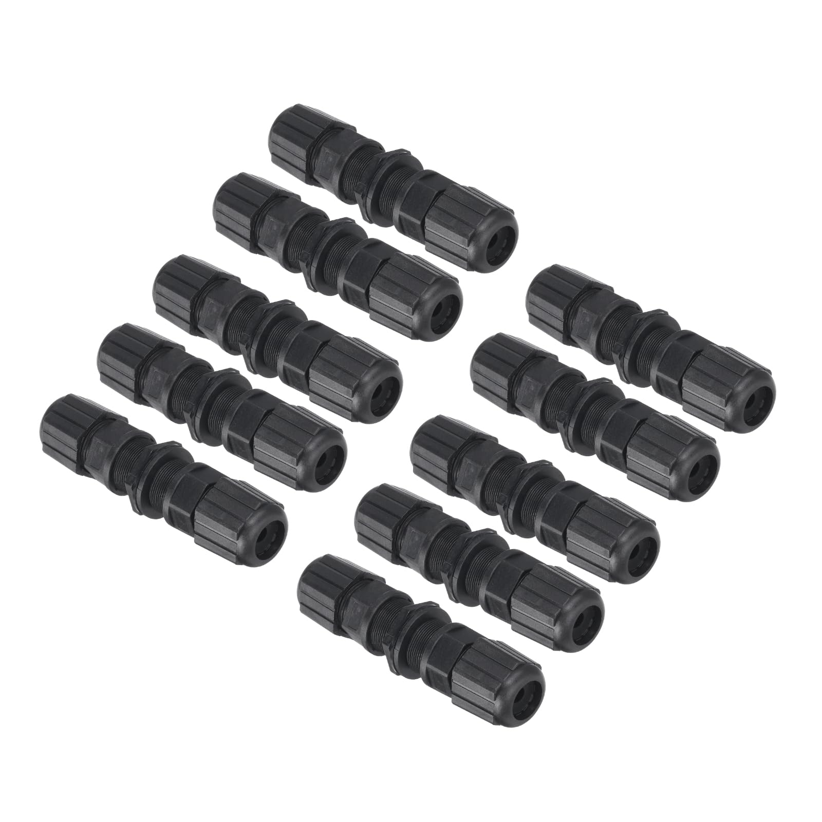 QUARKZMAN Coupleur RJ45 Etanche, Double Tête Femelle À Femelle Blindé IP67 Pour Câble Ethernet LAN Extérieur Pour Cat5e/Cat5, Lot De 10