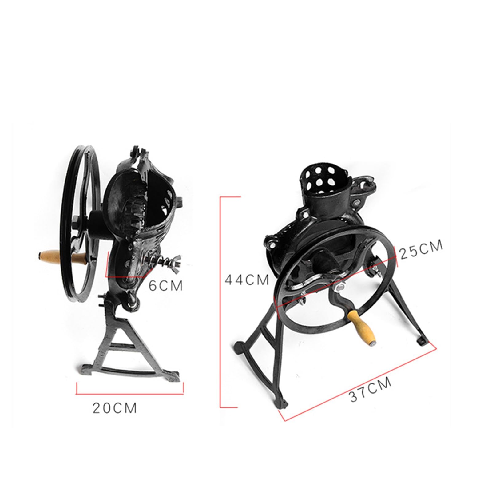 Sbbiatrice manuale per mais, in ghisa resistente, con manico in legno per una facile rimozione dei chicchi di mais, ideale per casa, giardino, fattoria e progetti fai da te