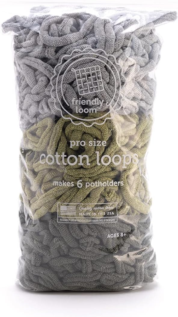 Friendly Loom | 10” PRO-Sized Hiking Themed Potholder Weaving Loops | Craft 6 Cotton Potholders
