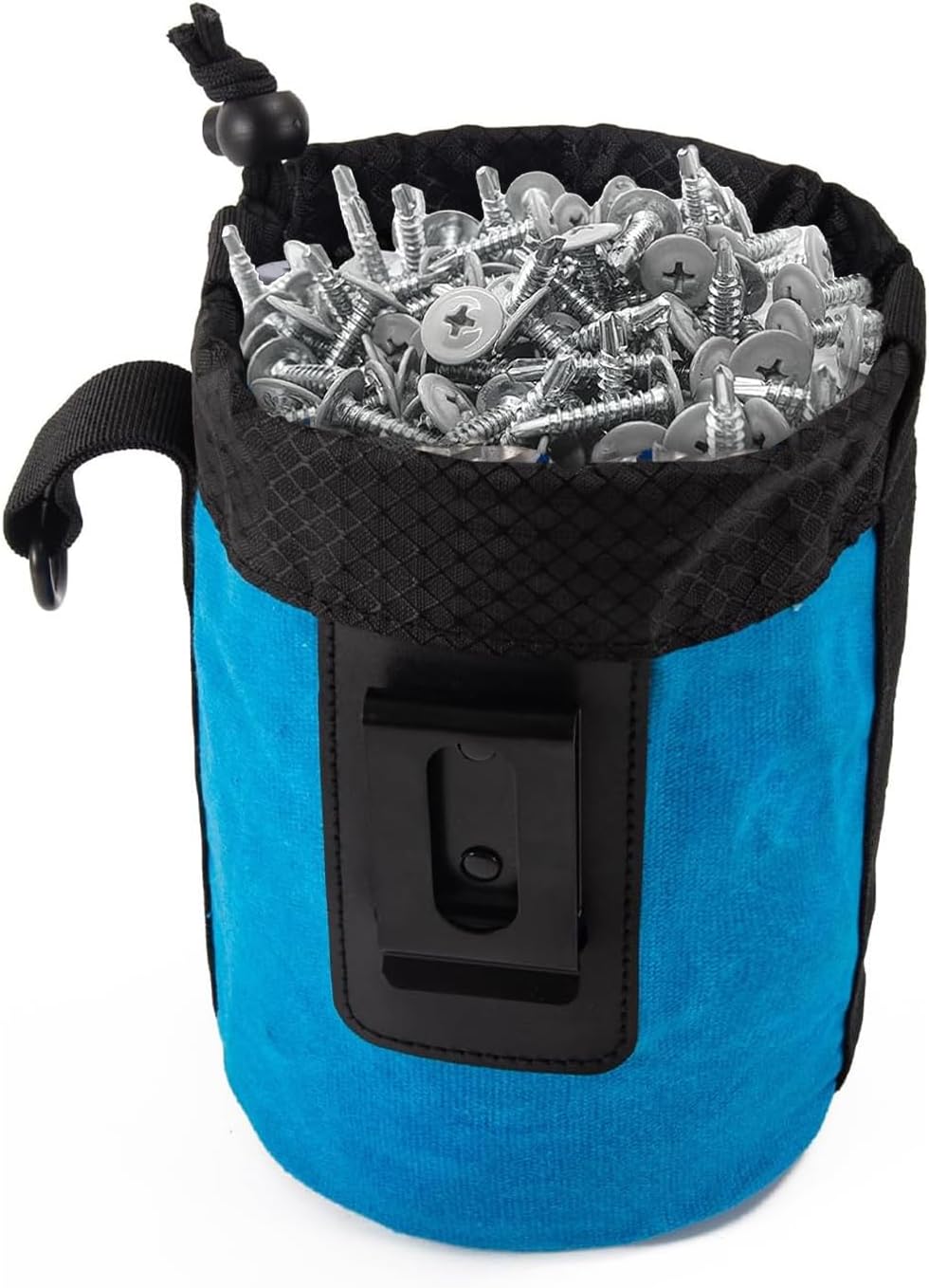 Nail/Screw Work Pouch,Metal Clip-On Tool Pouch for Tools Screws and Nails,Ideal for Electrician Plumber Carpenter Contractor Handy Man and Any Tradesperson