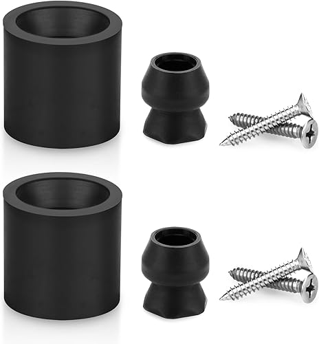 Kit de soporte de puerta de remolque de perfil bajo de goma para parachoques de puerta de remolque RV - 2 juegos