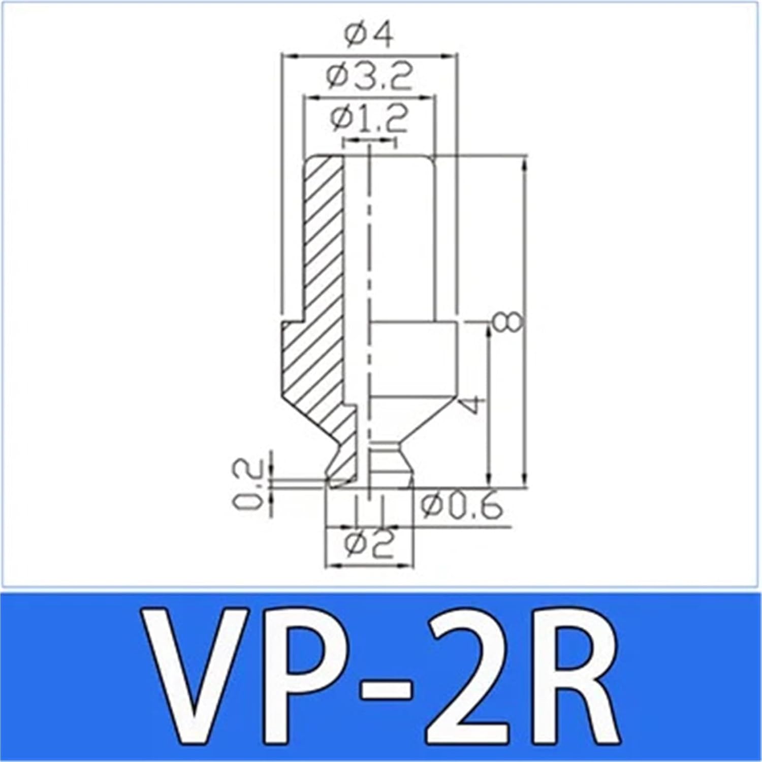 1PCS Vacuum Suction Cup VP2R VP4R VP6R 8R 10R 50R Manipulator Pad Variations Silicon Rubber Chuck Sucker Pneumatic(VP-10R,White Colour)