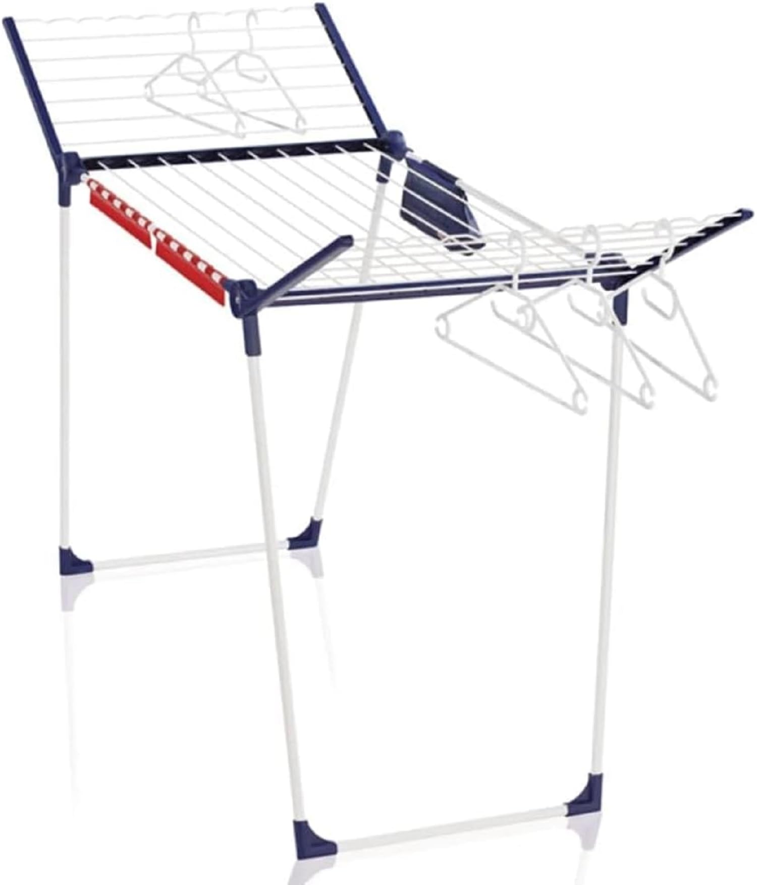 Leifheit Standtrockner Pegasus 200 Solid Comfort mit 20m Trockenlänge, Flügelwäschetrockner für lange Wäschestücke, Wäscheständer mit Bügelstangen, Trockenständer klappbar, Indoor und Outdoor