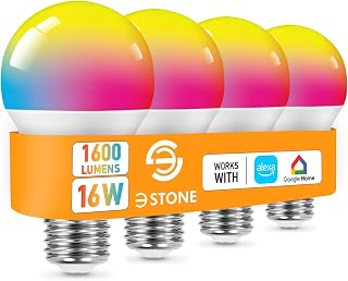 3Stone LED Bulb, WiFi, Rainbow, Multicolor, Globe(G), 16W, 1 Count Price In India