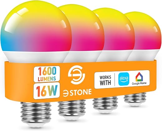 3Stone LED Bulb, WiFi, Rainbow, Multicolor, Globe(G), 16W, 1 Count