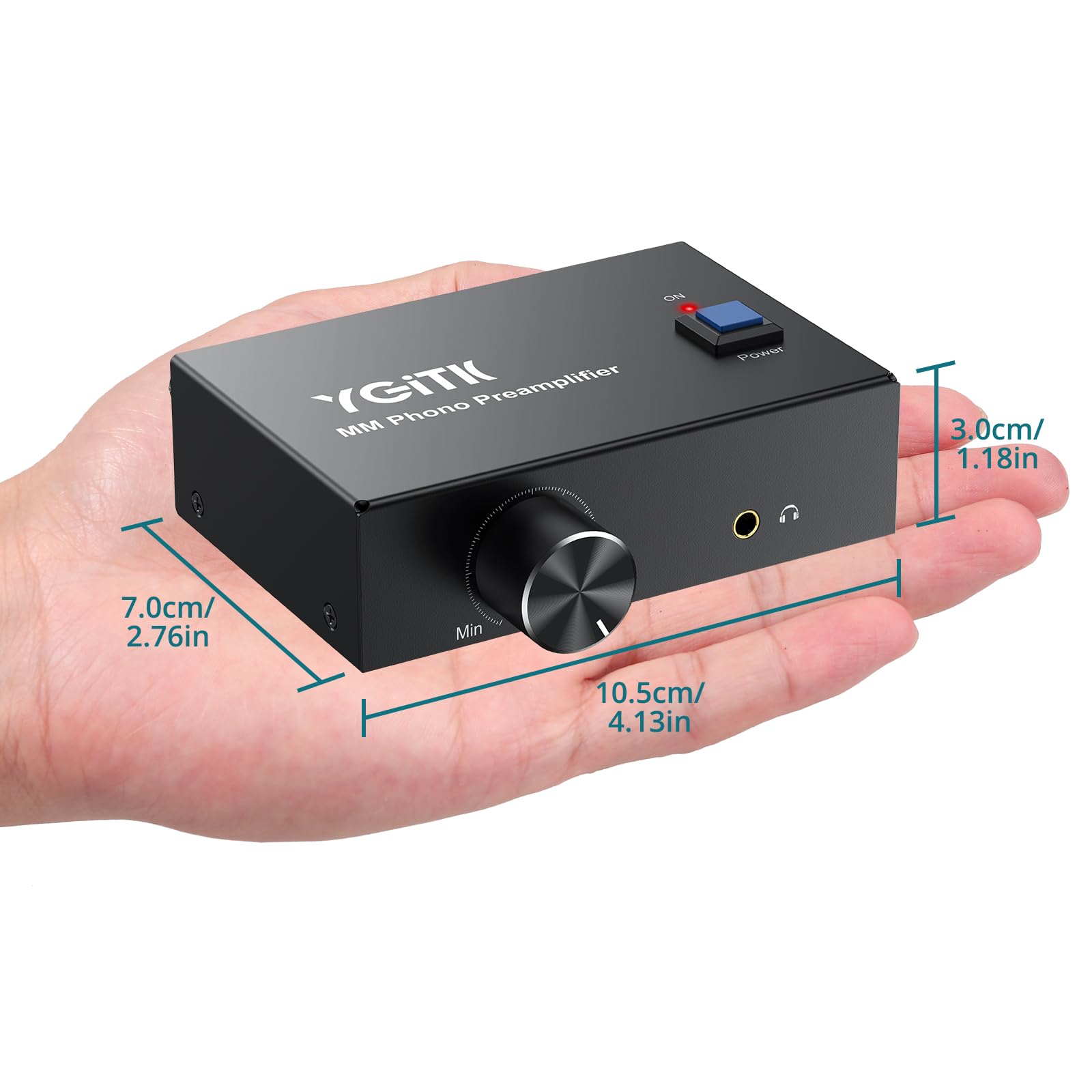 MM Phono Preamplifier RCA Placcata in Oro Ingresso/Uscita DC 12V Mini Preamplificatore Stereo a Basso Rumore