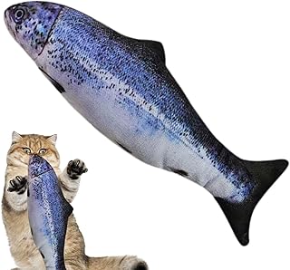 Flopping Fish Toy for Dogs, gato peixe em movimento elétrico com bolsa catnip, Floppy Wiggle Fish para cães pequenos, Motion Kitten Toy Interactive Cat Exercise Toys, Mouses Canian
