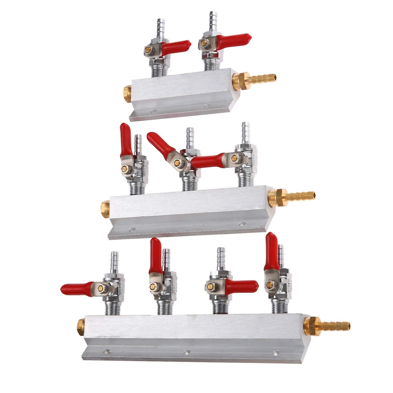 Check Valves 2/3/4 Way Brewing Gas Manifold CO2 Distributor Splitter Integrated Making Tool(4 Way)