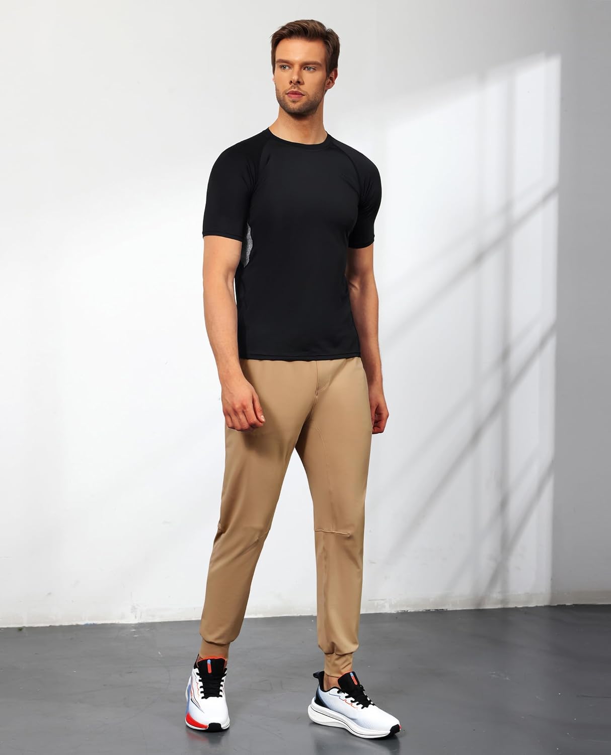 Mens Joggers with Zipper Pockets Lightweight Sweatpants for Men Pants Athletic Workout Running Track Gym - Image 3