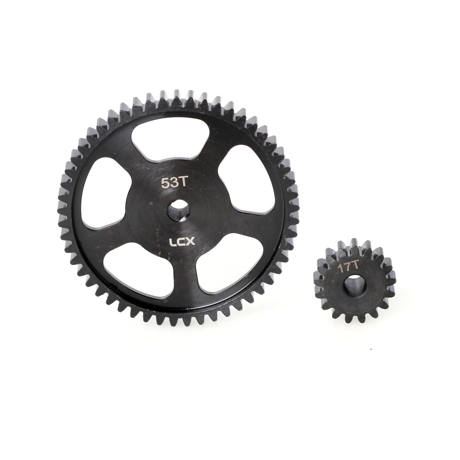 LCX Racing 1/10 RC Crawler Car Hard Steel Transmission Spur Gear Motor Gear Set 53T/17T for Axial RBX10 RYFT, Upgrades Parts Accessories