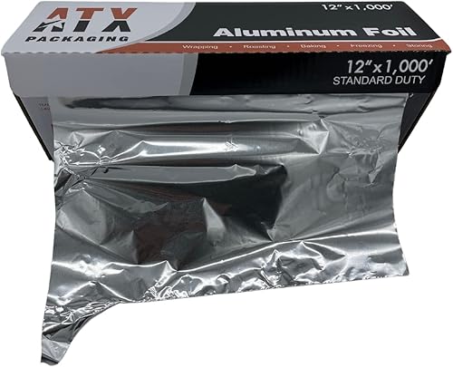 ATX Packaging, Rollo de aluminio de aluminio, papel de regalo, 12 pulgadas x 1000 pies