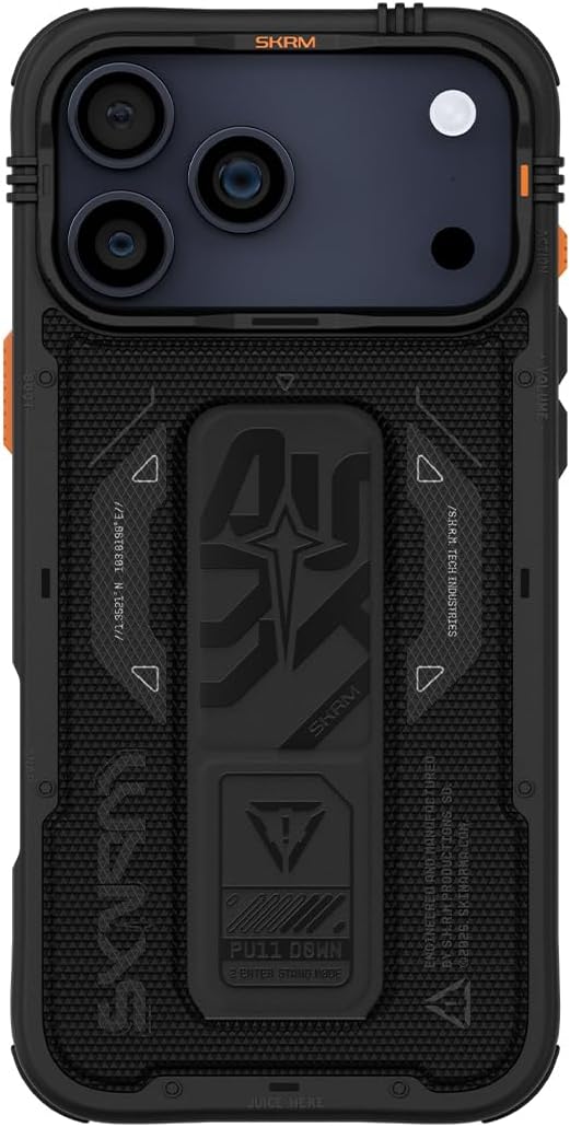 Skinarma Phantom for iPhone 17 Pro Case (2025 Black) 6.3" MAG-Charge + Grip Stand Phone Case