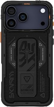 Case Compatible with iPhone 17 Pro Max SkinArma Mag-Charging Airbag Design Stand Phantom Cover (Black)