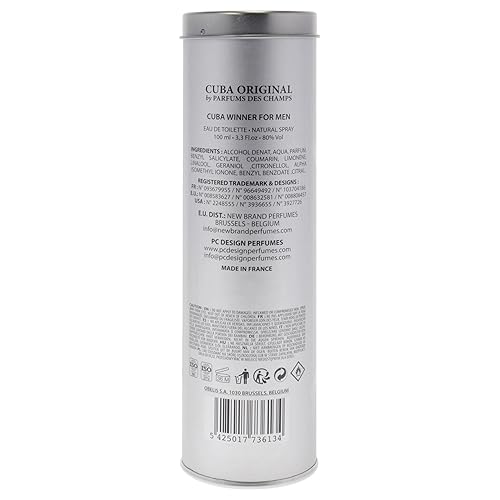 Vista 4 de Cuba Winner Eau de Toilette en espray para hombre, multicolor, 3.3 onzas, 3.4 fl oz