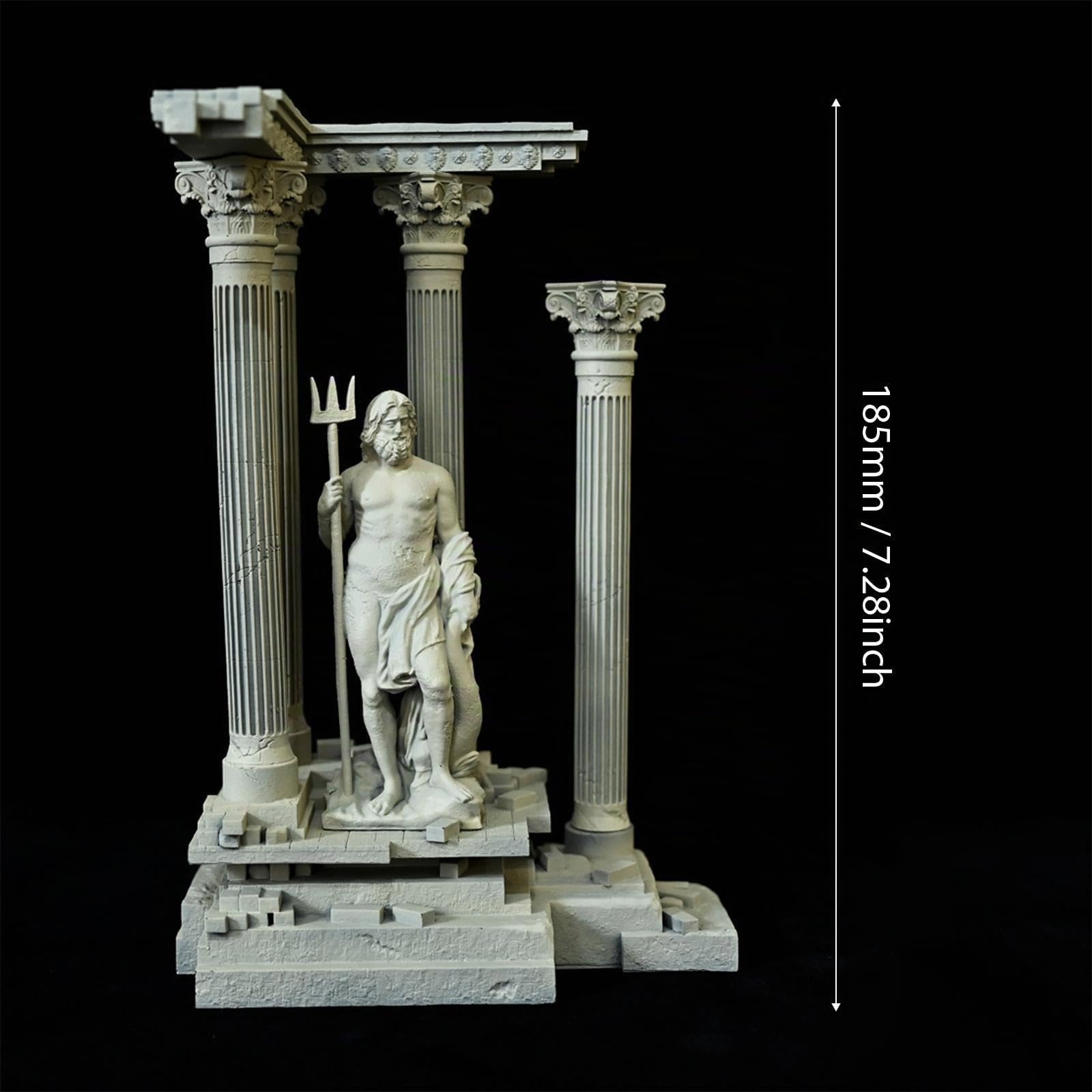 Decoración de Romana de Resina de 18,5 Cm, Adorno de Ruinas, Accesorio para Acuario, Set C