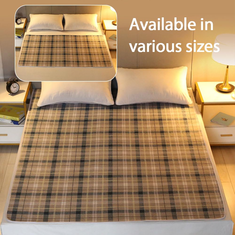 Empapadores Cama Adultos Lavables, 2 Pieza Ultra Absorbente Reutilizable, Empapadores Perros Anciano, Protector Cama Impermeable Adecuado para Sofás (Morado,200x230cm)