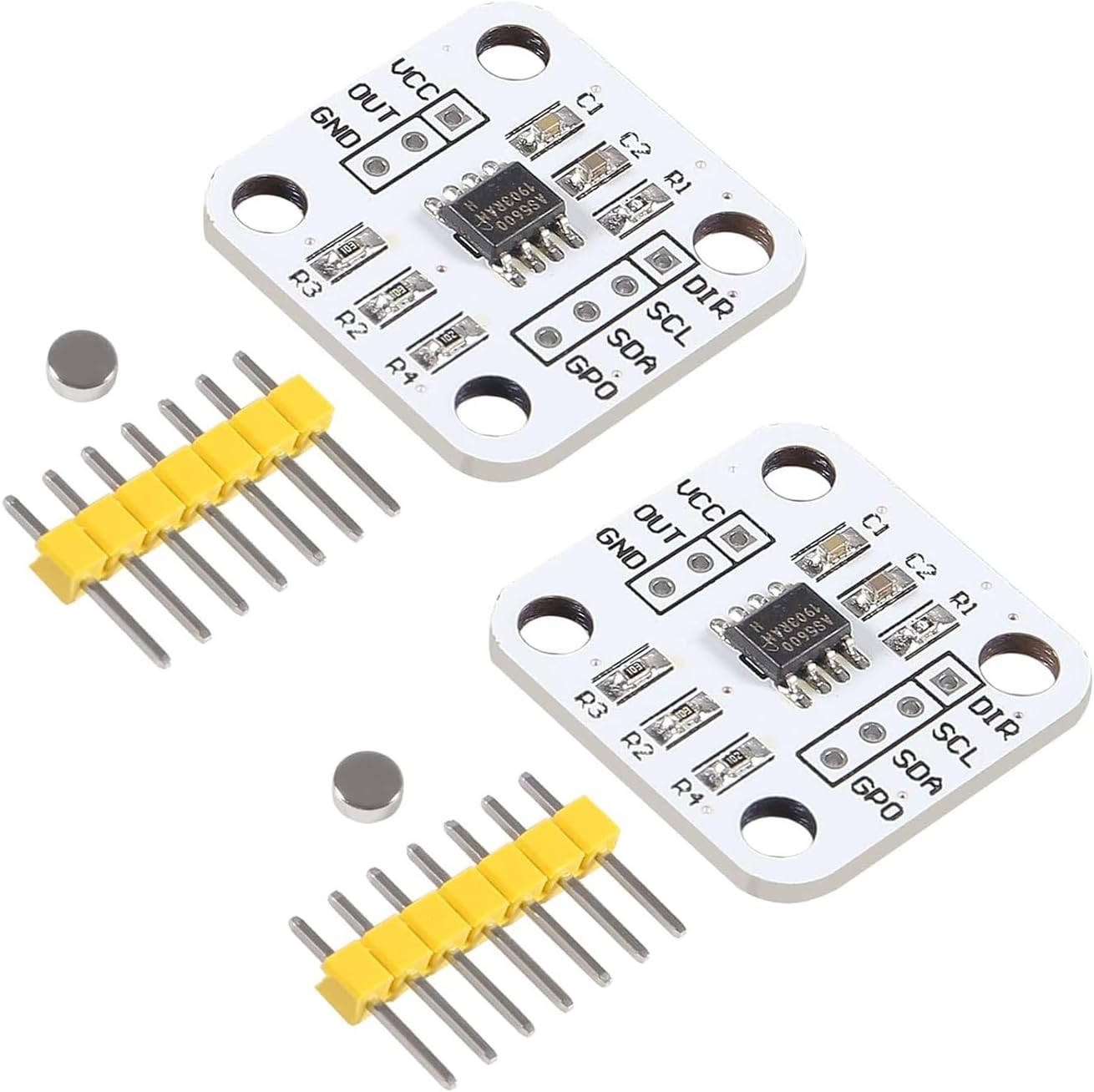 AS5600 Magnetic Encoder Magnetic Angle Measurement Sensor Module 12Bit High precision with Magnet 2pcs