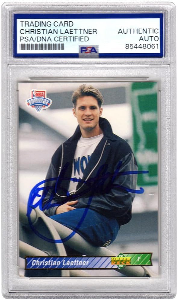 Christian Laettner Signed Timberwolves 1992-93 Upper Deck Rookie Basketball Card #3 - (PSA Encapsulated)