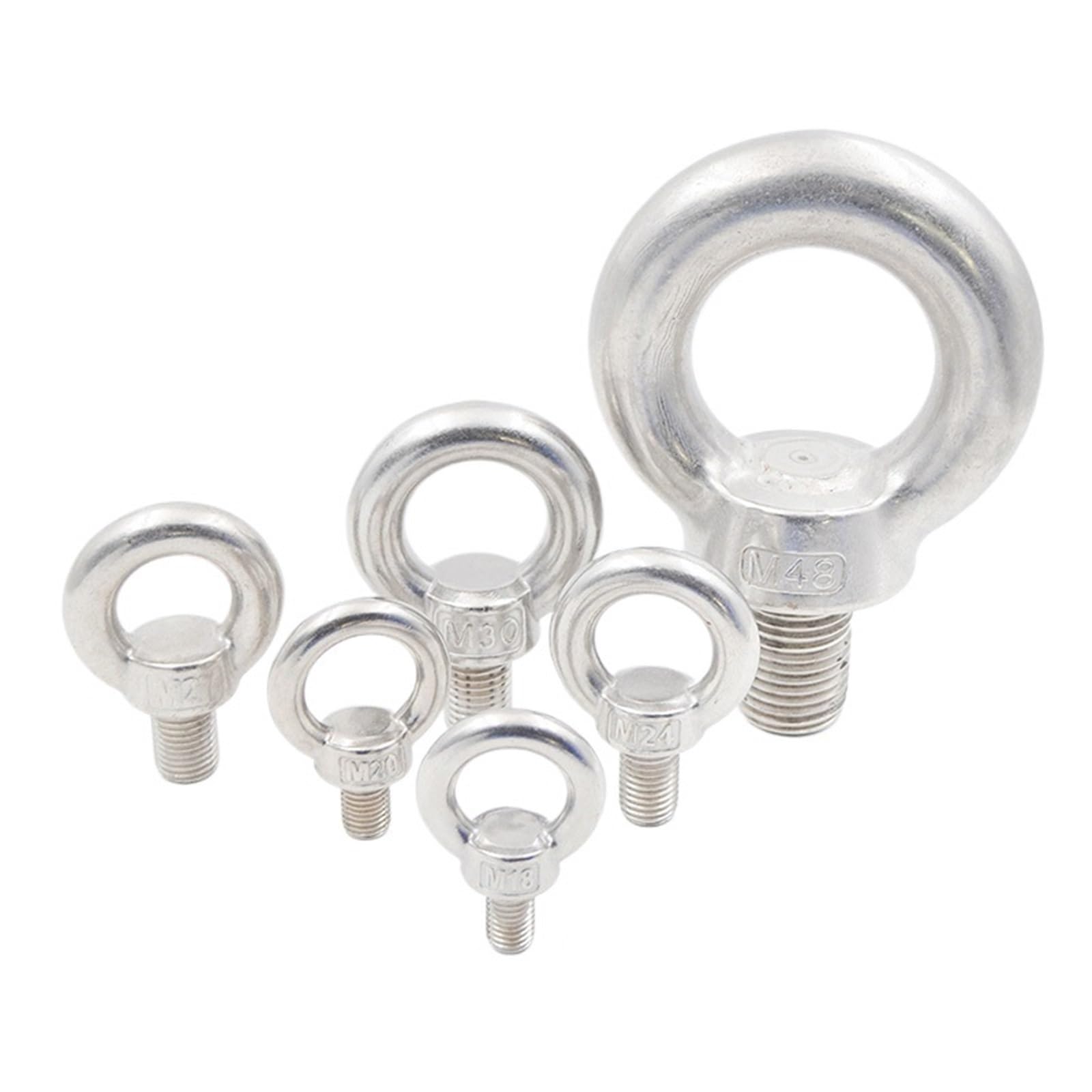 Tornillo De Ojo Tuercas de ojo elevación acero inoxidable/Tornillos Pernos anillo M4 M5 M6 M8 M10 M12 M14 M16 M18 M20 M24 M27 M30(Ring Screw,M24)