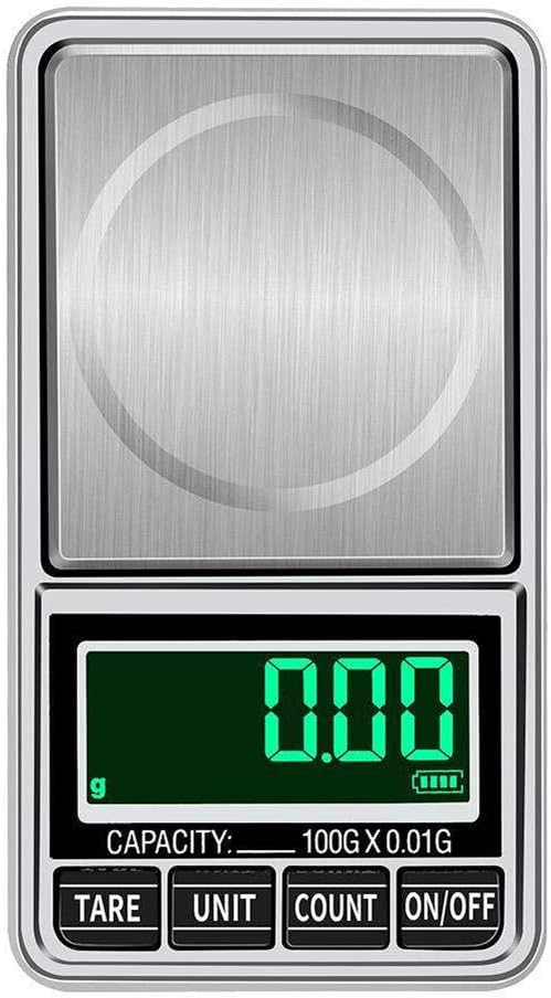 Digital Pocket Scales High Precision KingTo Pocket Cooking Scale Stainless Steel Mini Food Electronic Scales Jewelry Scale Gold Diamond Balance Scale 500g/0.01g USB Powered