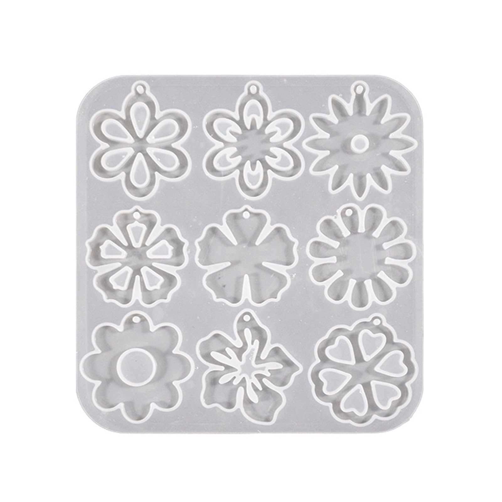GTYLF Crystal Resin Silicone Molds Set with Rose Petal Flower Designs for Jewelry Crafting and Accessories Silicone Molds for Accessories